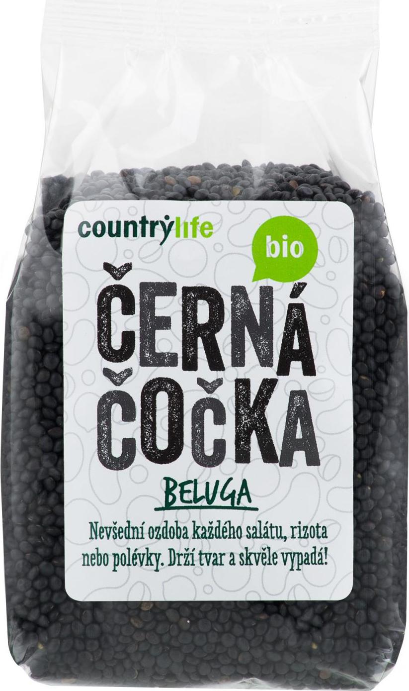 Country Life Čočka černá beluga BIO 500 g