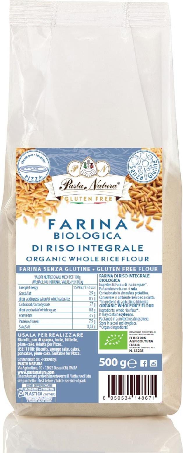 PASTA NATURA Celozrnná rýžová mouka 500 g