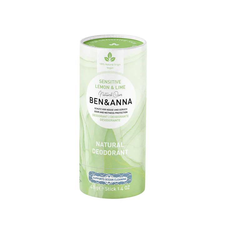 Ben & Anna Tuhý deodorant Sensitive (40 g) - Citrón a limetka - bez obsahu jedlé sody Ben & Anna