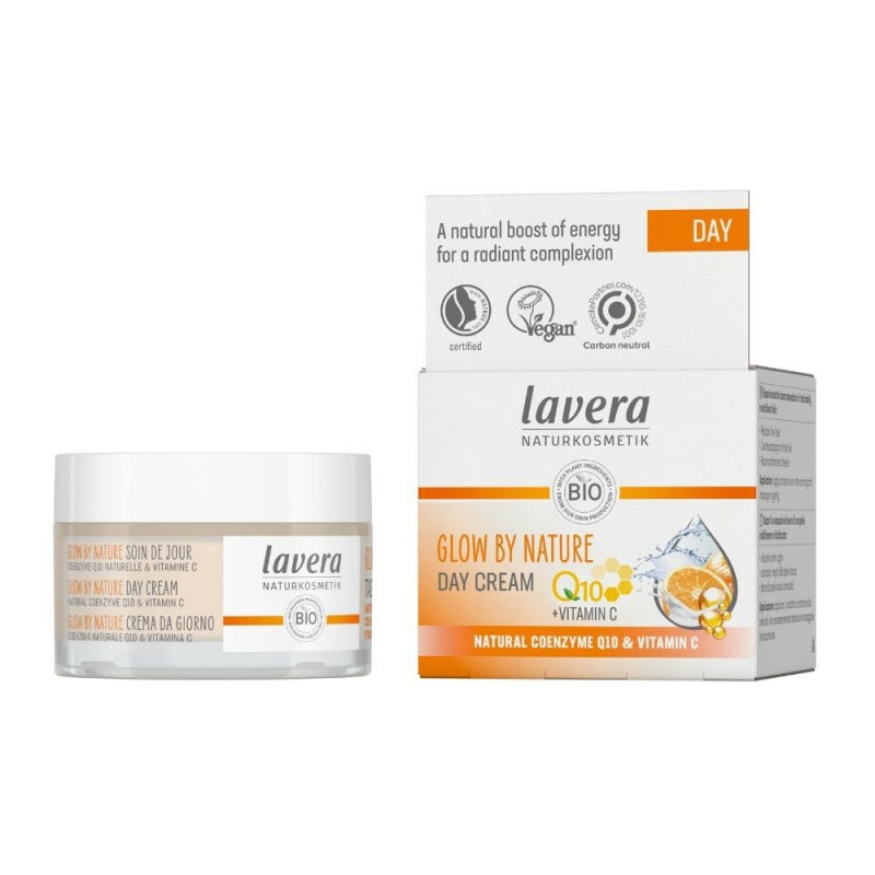 Lavera Glow by Nature Denní krém s koenzymem Q10 a vit. C BIO (50 ml) - s extrakty z rakytníku a citrusů Lavera