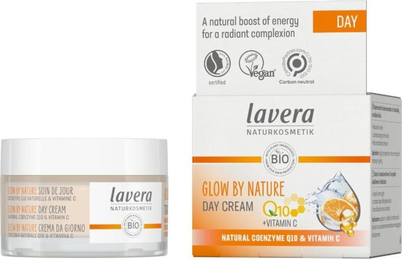 Lavera Denní krém Glow by Nature s Q10 a Vit C 50 ml