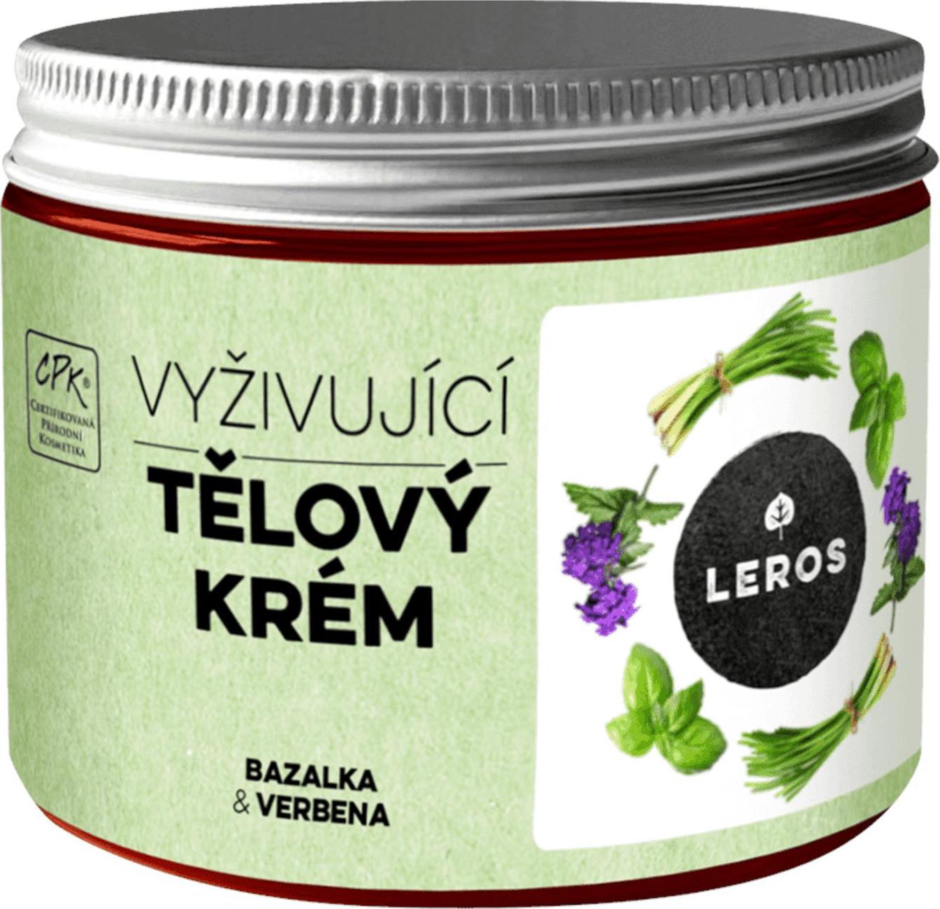 Leros Tělový krém bazalka & verbena 200ml