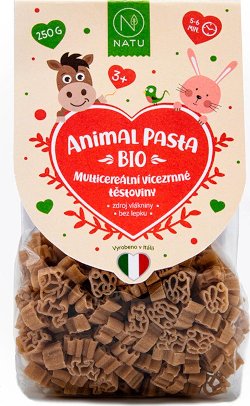 NATU Animal Pasta Multicereální vícezrnné těstoviny BIO 250g