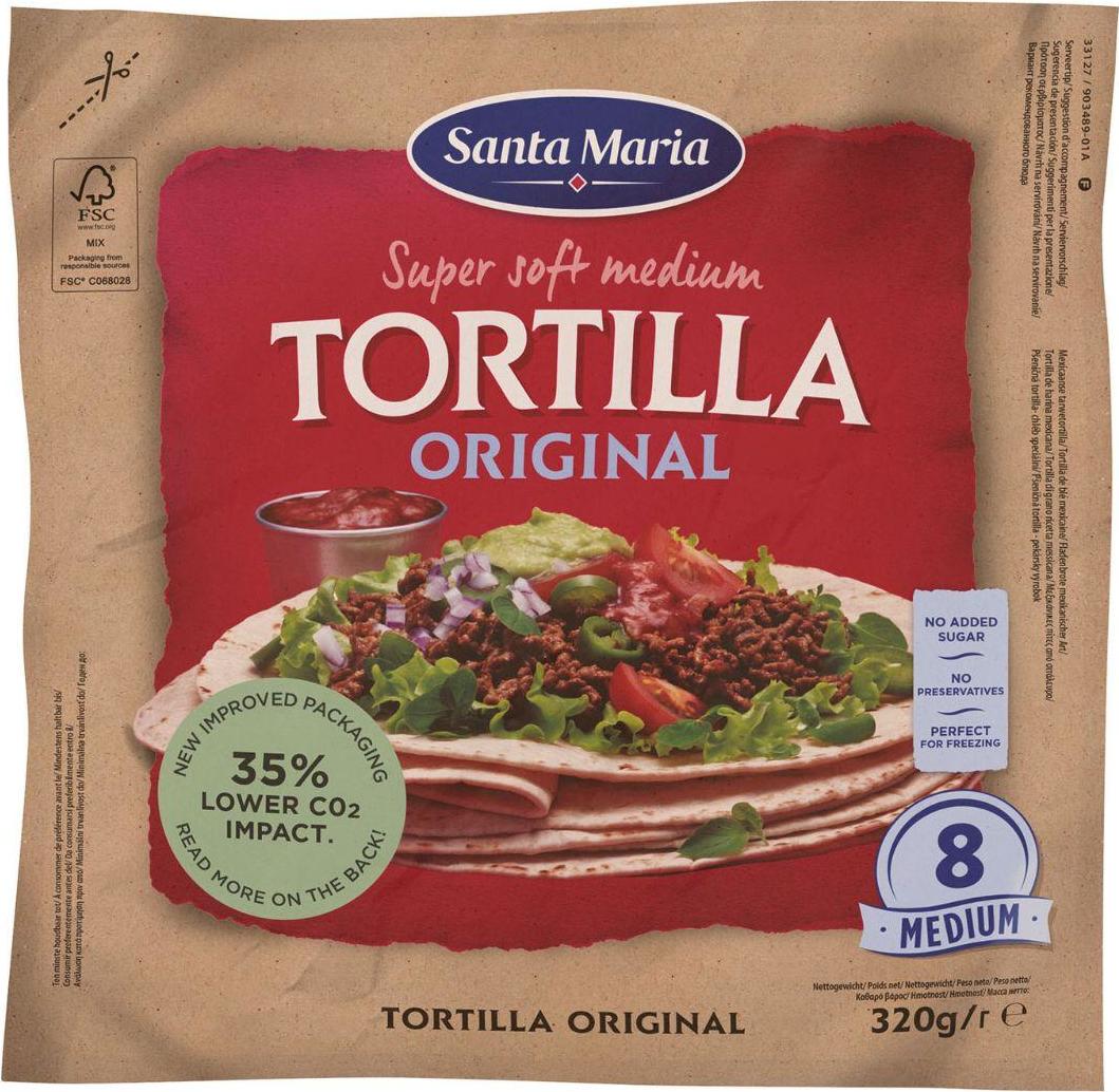 Santa Maria Soft pšeničná tortilla střední 320 g