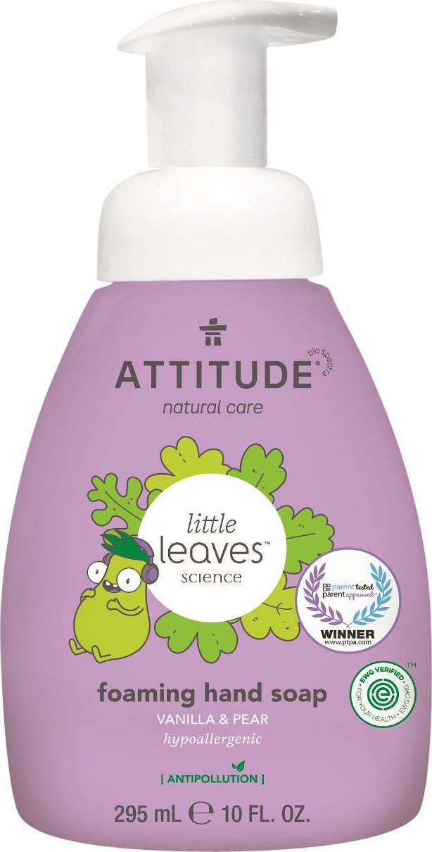 Attitude Dětské pěnivé mýdlo na ruce Little leaves s vůní vanilky a hrušky 295 ml