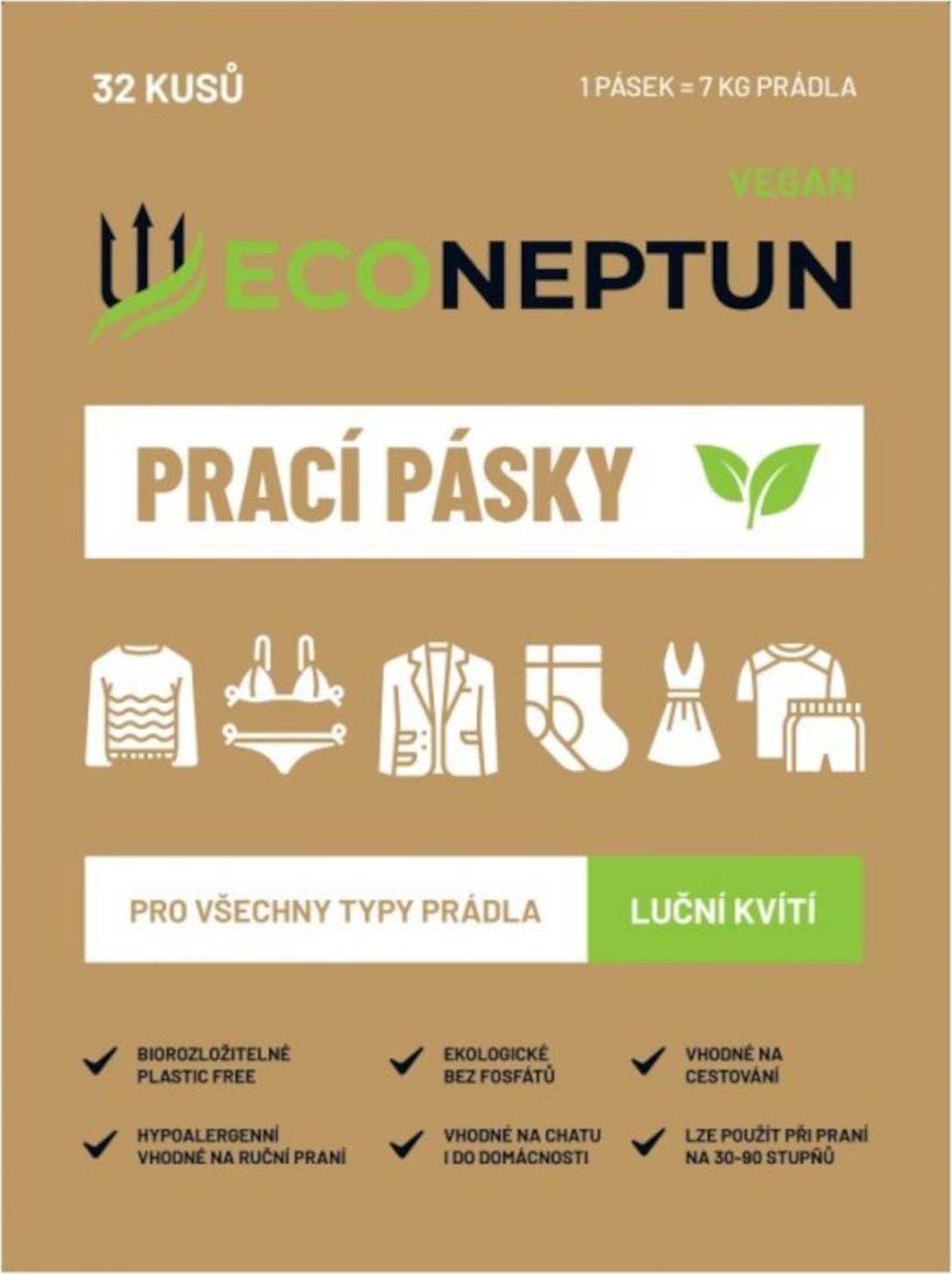 EcoNeptun Prací pásky s vůní lučního kvítí 32ks