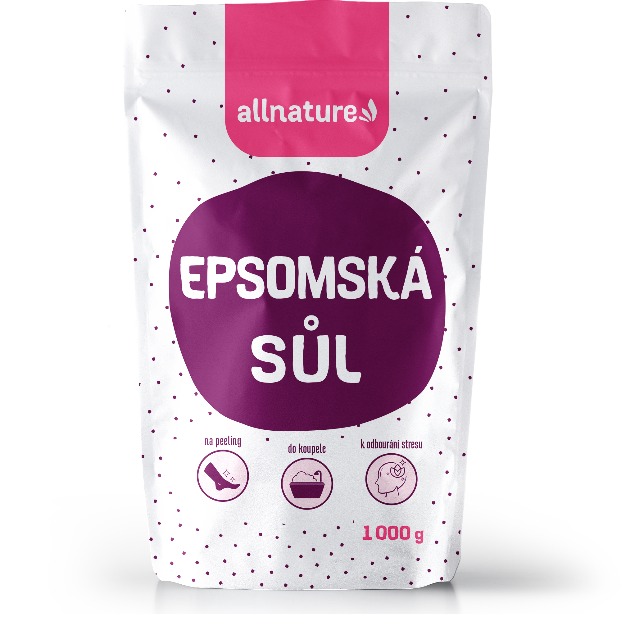 Allnature Epsomská sůl - 1 kg - detoxikuje a uvolňuje svaly Allnature