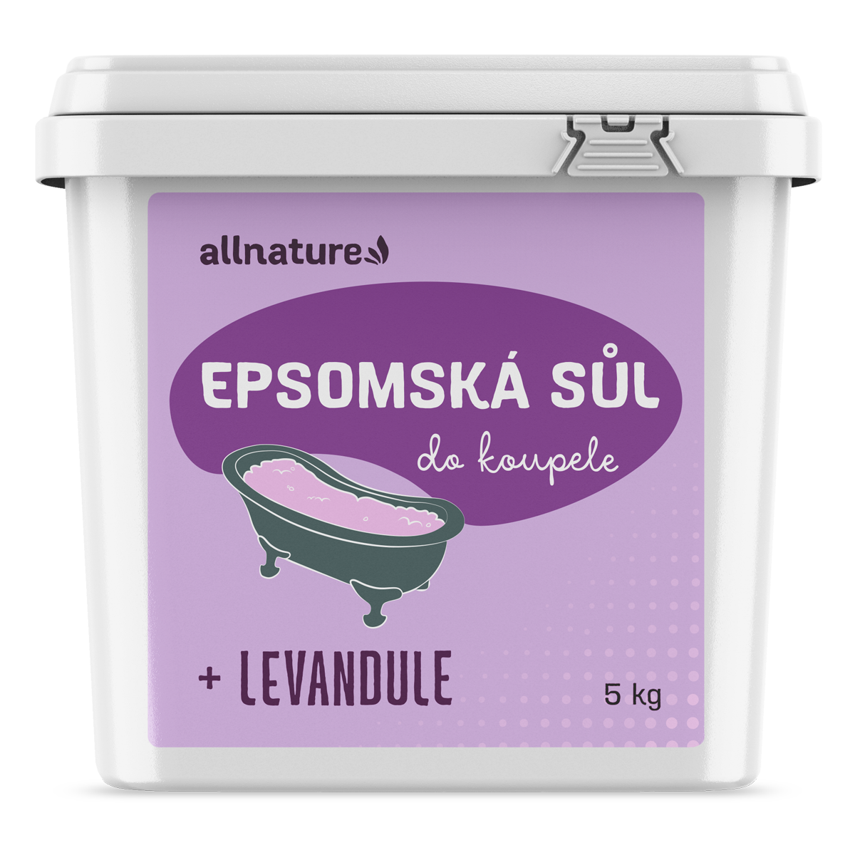 Allnature Epsomská sůl Levandule - 5 kg - pro uvolnění a zklidnění Allnature