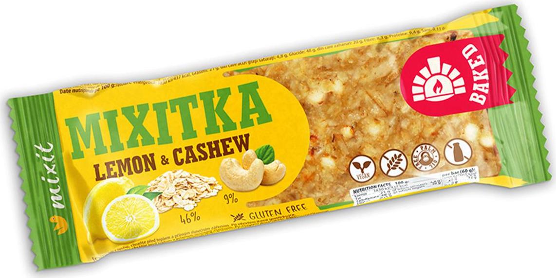 Mixit Pečená Mixitka BEZ LEPKU - Kešu + Citron 60 g