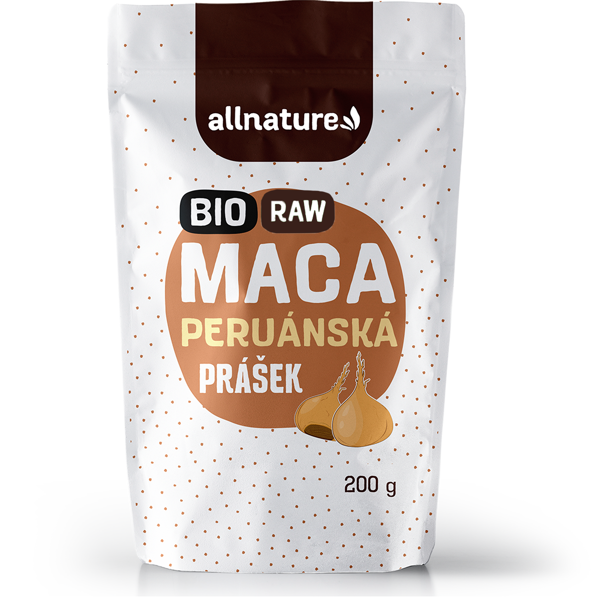 Allnature Maca prášek RAW BIO (200 g) - podpora vitality a duševní rovnováhy Allnature