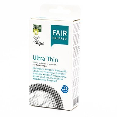 Fair Squared Kondom Ultra Thin (10 ks) - veganské a fair trade Fair Squared