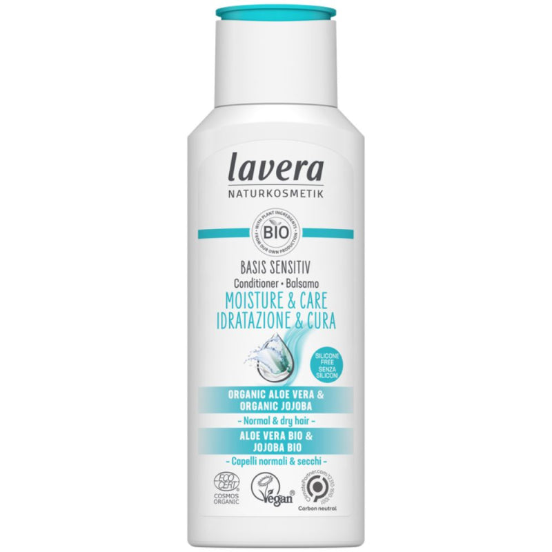 Lavera Basis Sensitive Hydratační kondicionér Moisture & Care BIO (200 ml) - na suché vlasy a citlivou pokožku hlavy Lavera