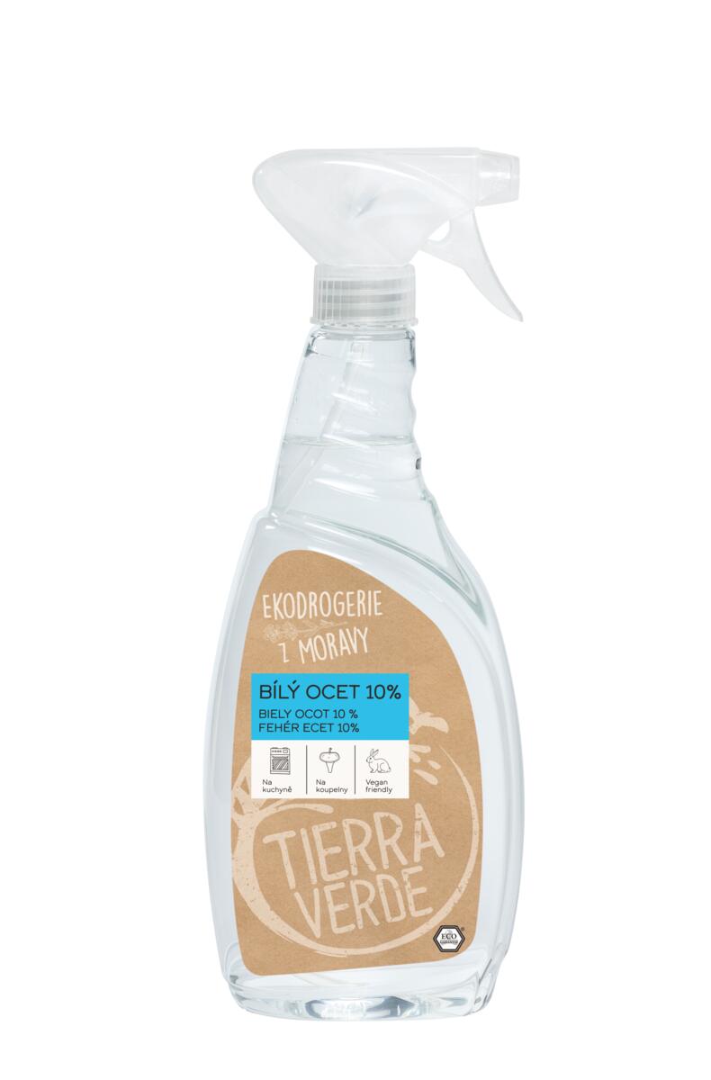 Tierra Verde Bílý ocet 10% - 750 ml - II. jakost - univerzální pomocník do domácnosti Tierra Verde