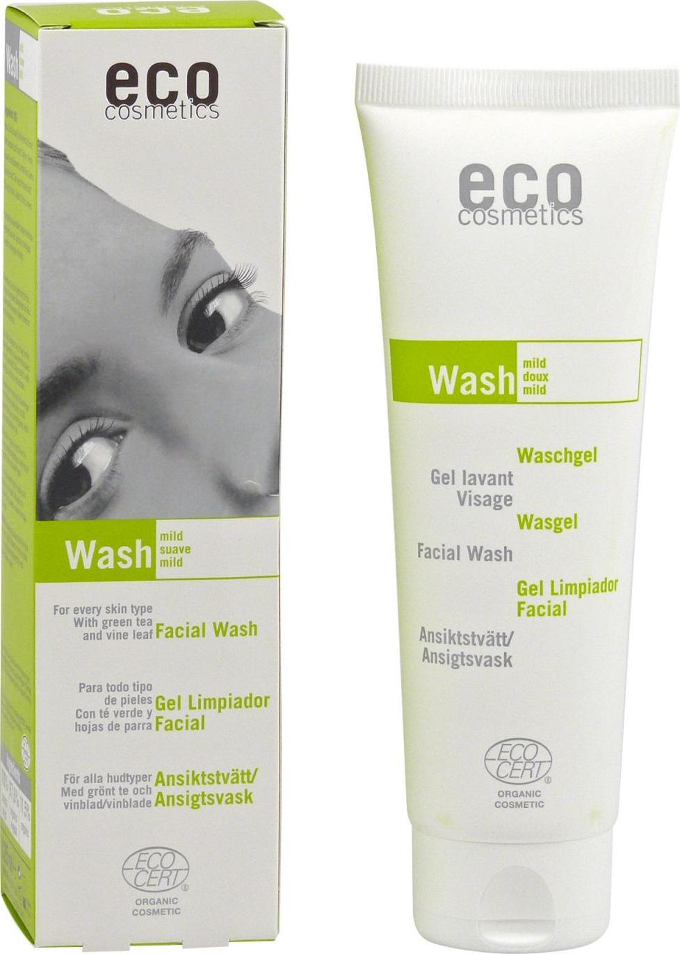 Eco Cosmetics Pleťový čisticí gel zelený čaj/vinné listy 125 ml