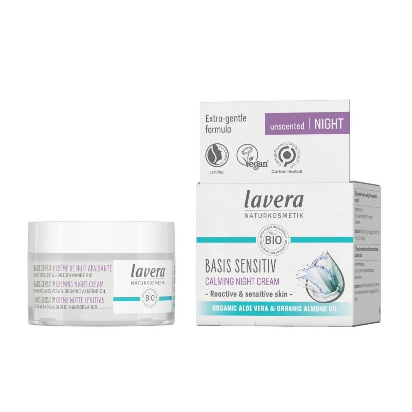 Lavera Basis Sensitiv Zklidňující noční krém bez parfemace 50 ml