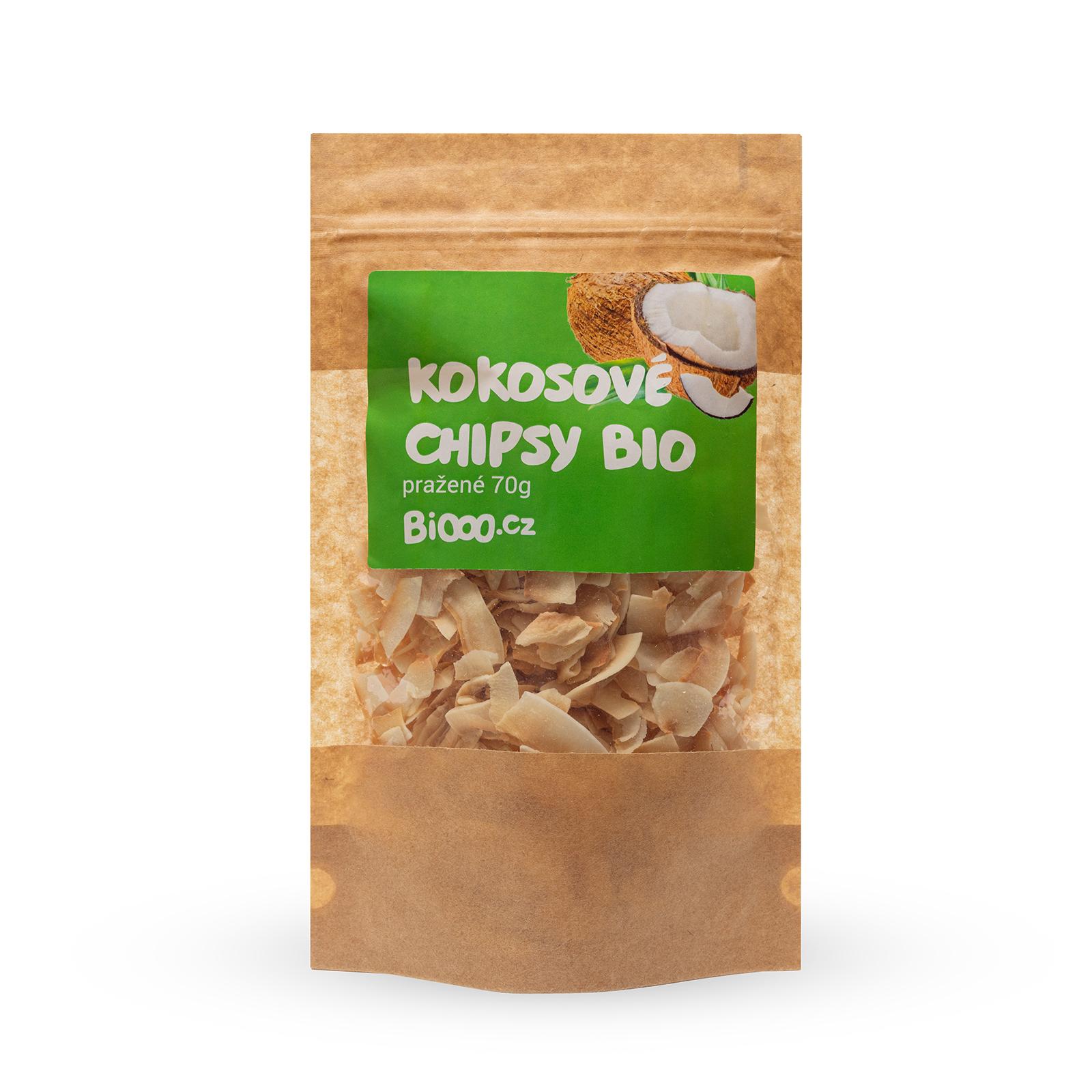 BiOOO Kokosové chipsy pražené BIO 70 g