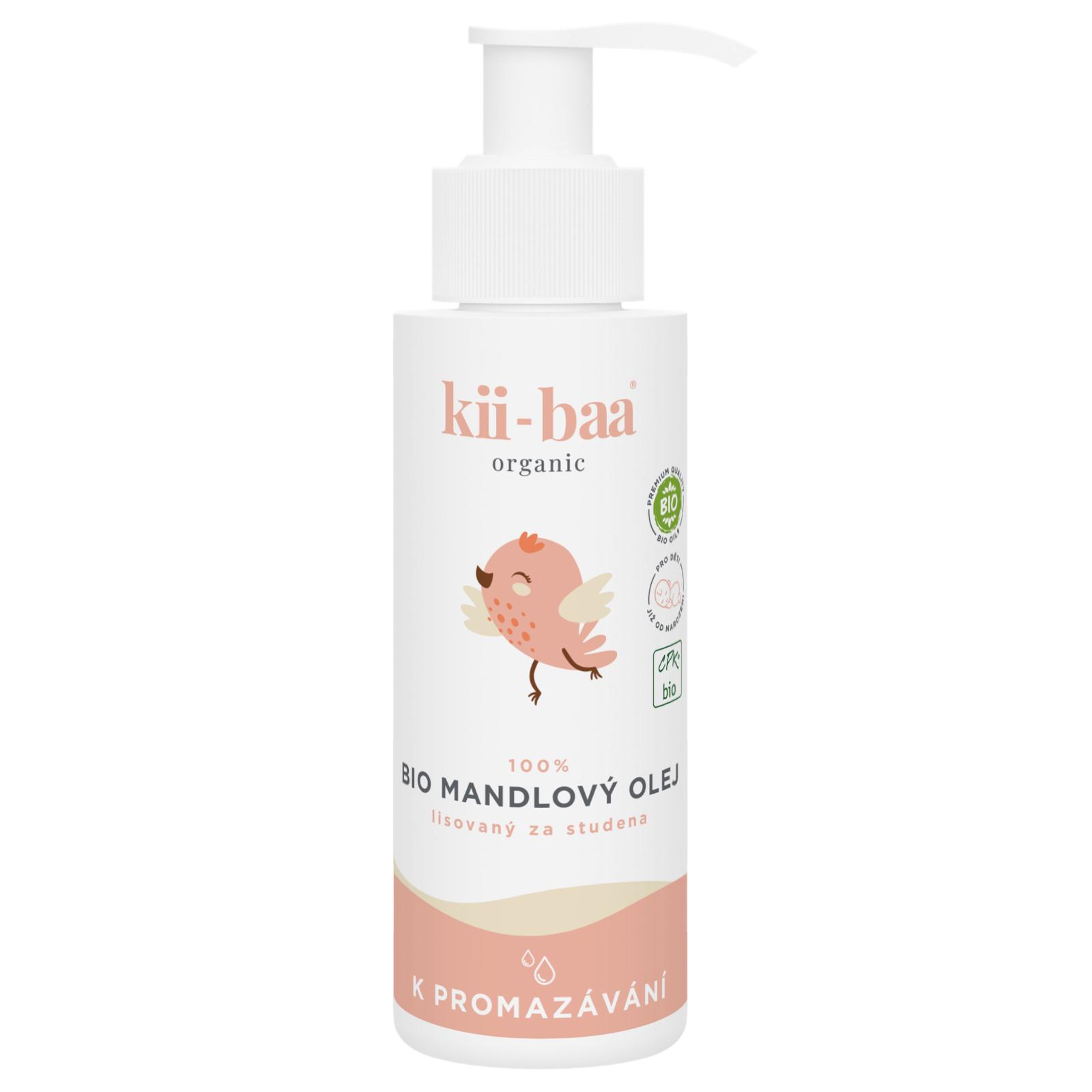 kii-baa® organic 100% Mandlový Bio Olej 100ml 0+ K promazávání 100 ml