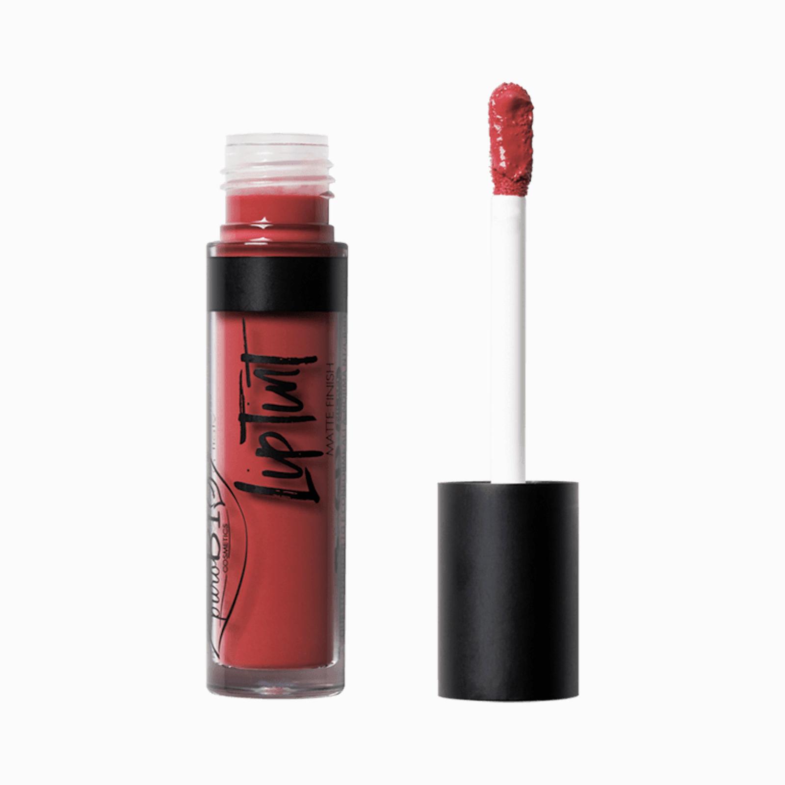 puroBIO cosmetics LipTint Tekutá rtěnka 05 brick red 4 ml