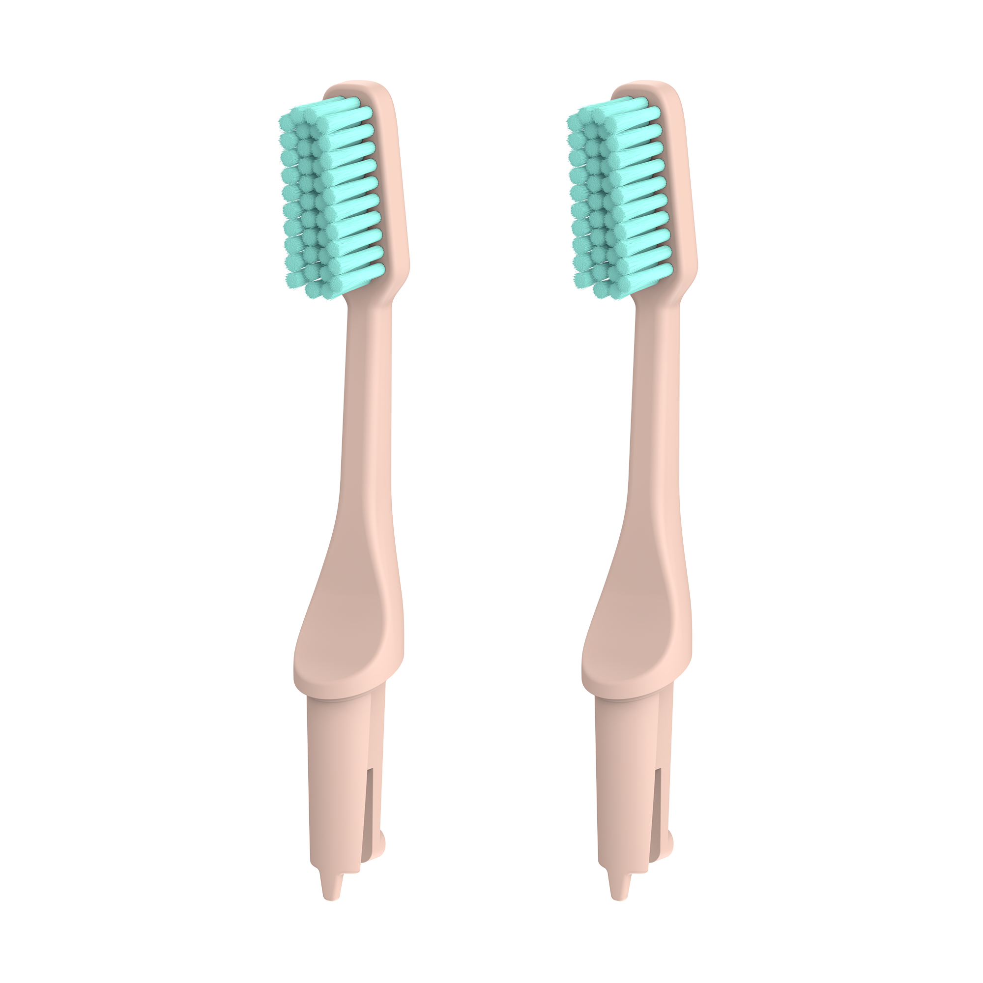 TIO TIOBRUSH Náhradní hlavice k zubnímu kartáčku (soft) - Peach Blush - 2 ks - II. jakost TIO