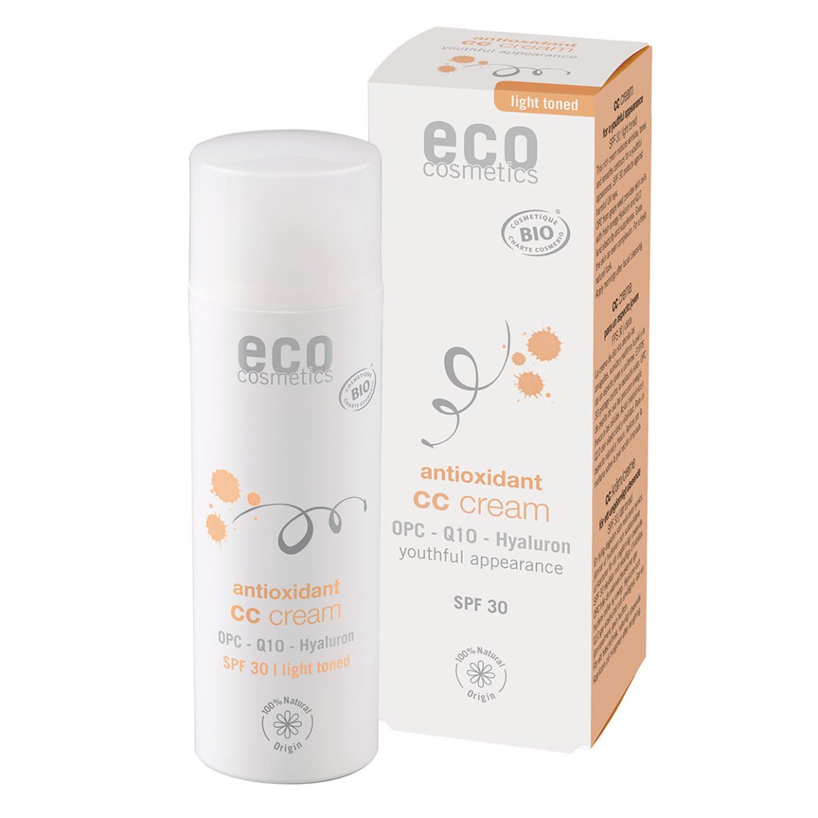 Eco Cosmetics CC krém SPF 30 BIO - light (50 ml) - II. jakost - komplexní péče pro vaši pleť Eco Cosmetics