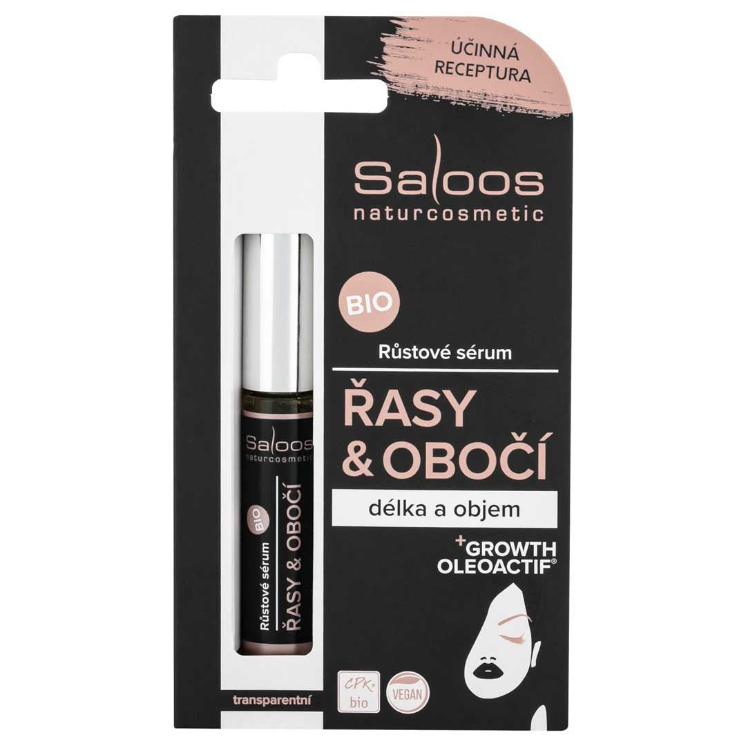 Saloos Regenerační sérum na řasy a obočí BIO (7 ml) - II. jakost - pro oslnivý pohled a zdravý růst řas Saloos