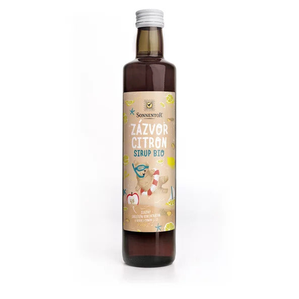 Sonnentor Sirup BIO - zázvor a citron (500 ml) - II. jakost - bez přidaného cukru Sonnentor