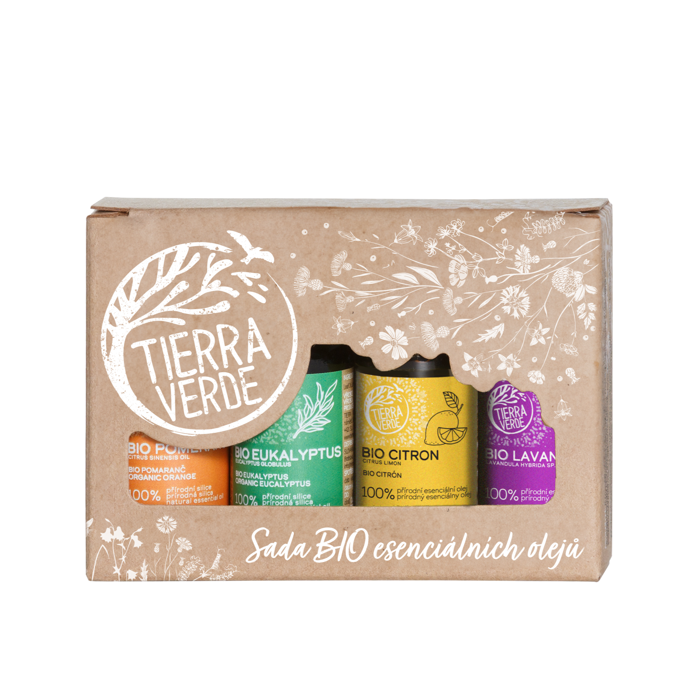 Tierra Verde Sada esenciálních olejů BIO (4 x 10 ml) - s lavandinem Tierra Verde