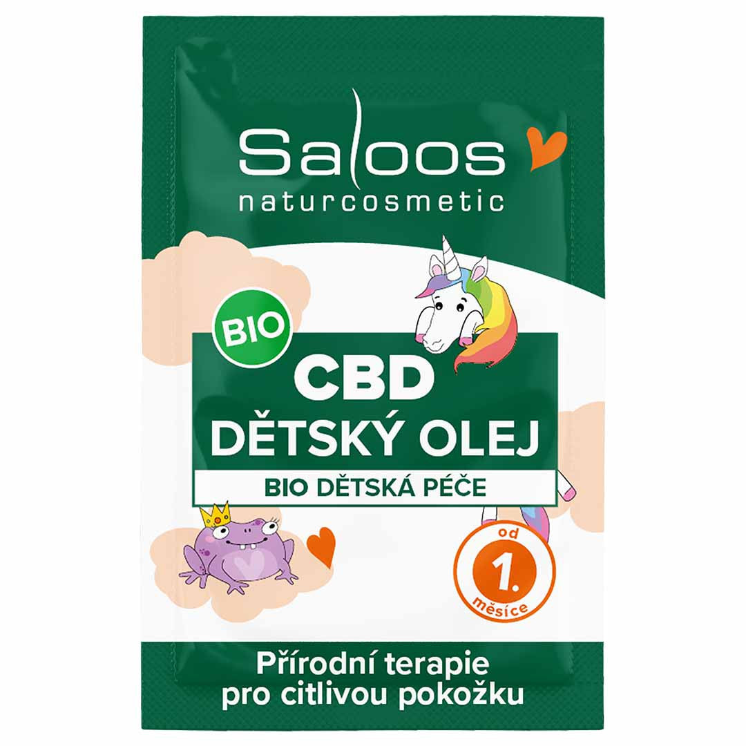 Saloos Zklidňující dětský olej s konopím BIO - vzorek (1 ml) - na opruzeniny