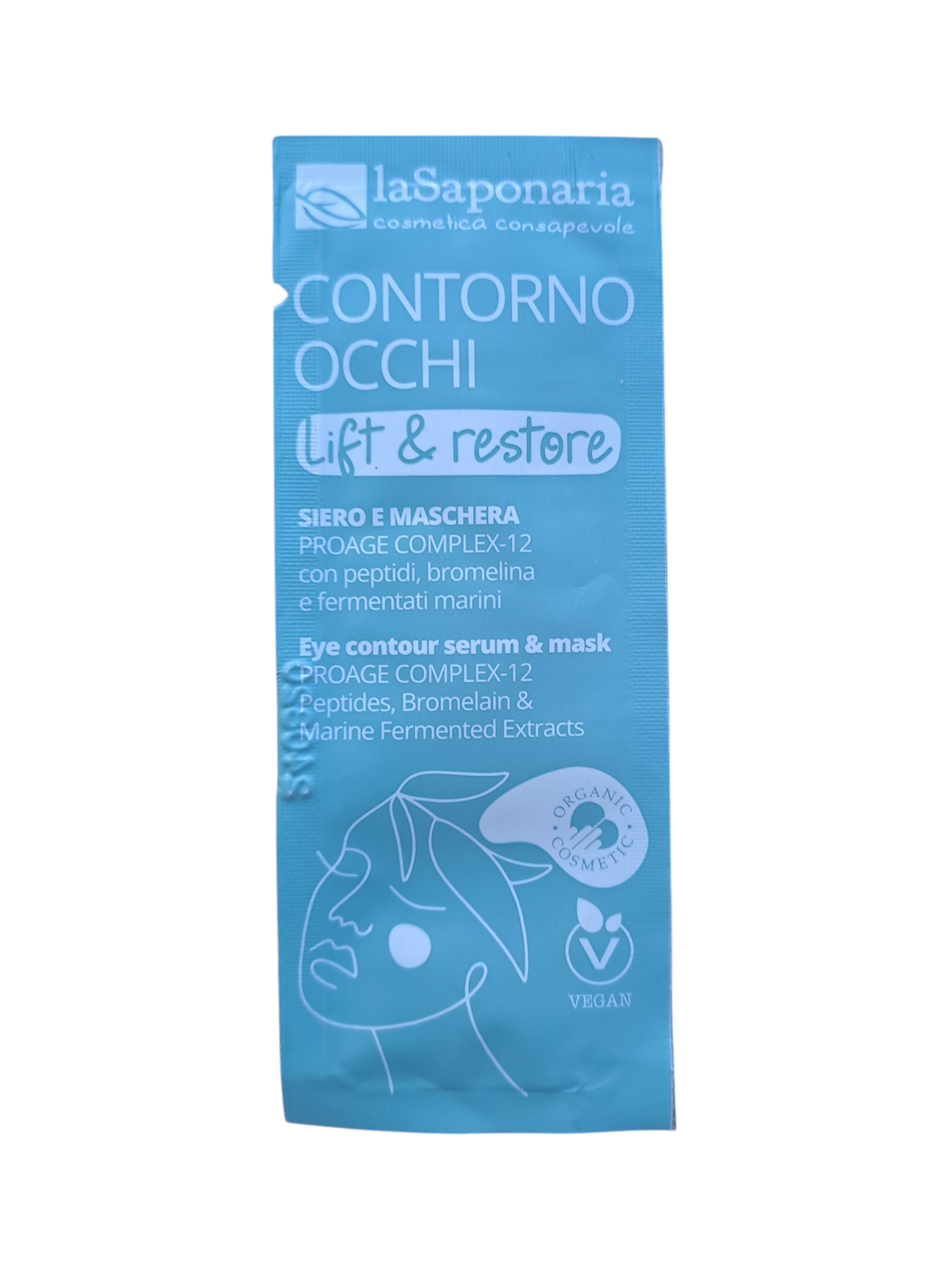 laSaponaria Sérum na oční okolí Lift & Restore BIO - vzorek (2 ml) - svěží a vypnutý vzhled laSaponaria