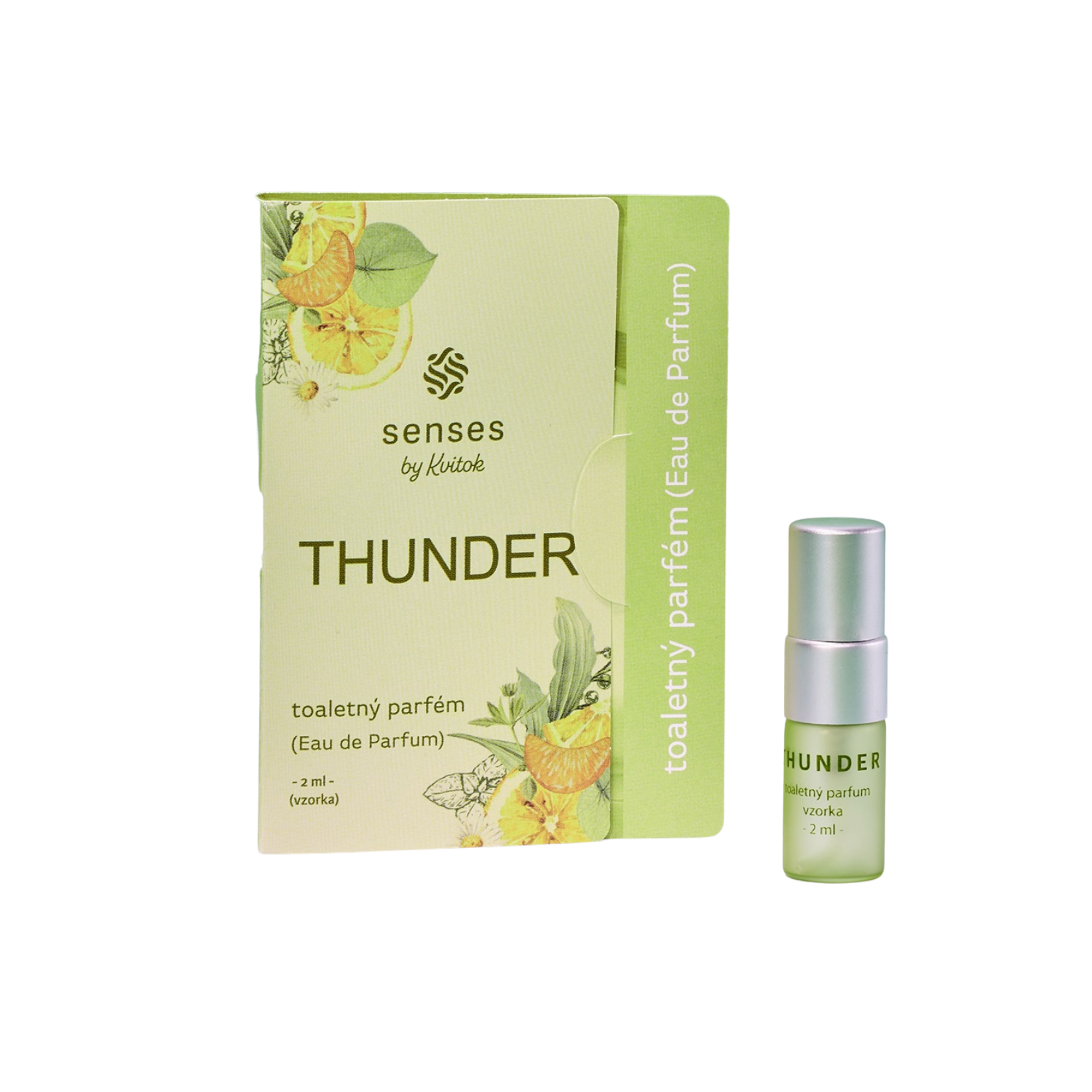 Kvitok Senses Toaletní parfém Thunder - vzorek (2 ml) - II. jakost - zelená unisex vůně Kvitok