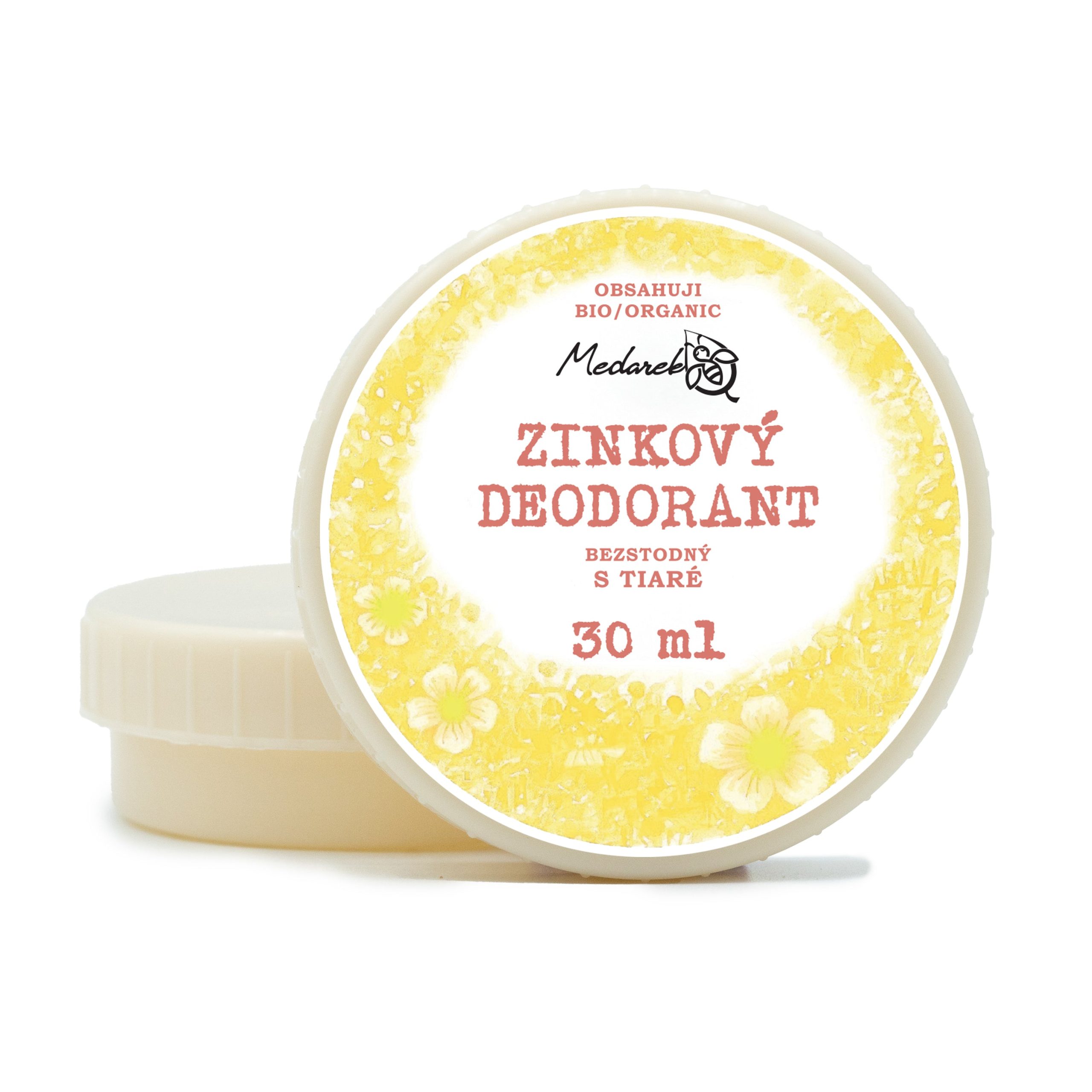 Medarek Krémový deodorant zinkový bez sody - Tiaré (30 ml) Medarek