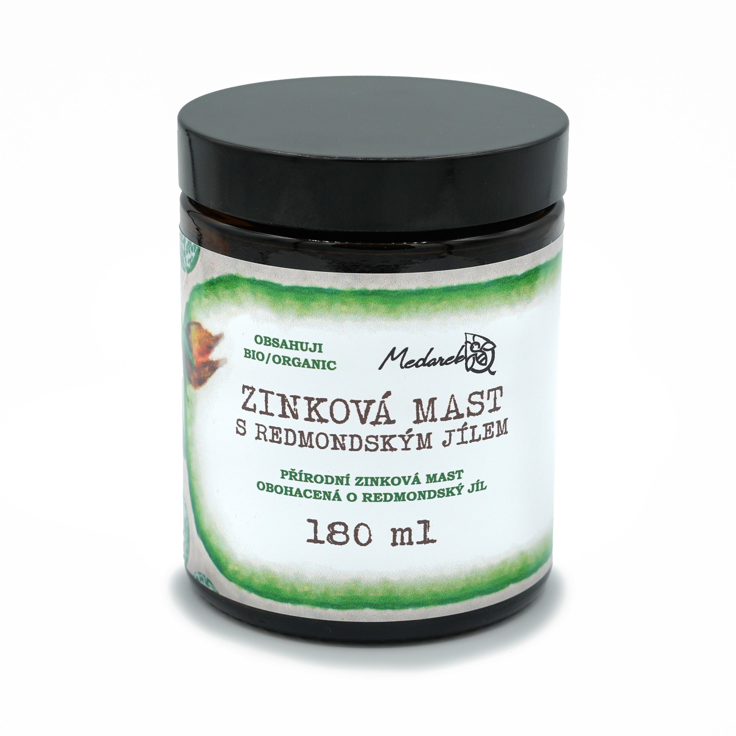 Medarek Zinková mast s redmondským jílem - 180 ml - zesílené účinky běžné zinkovky